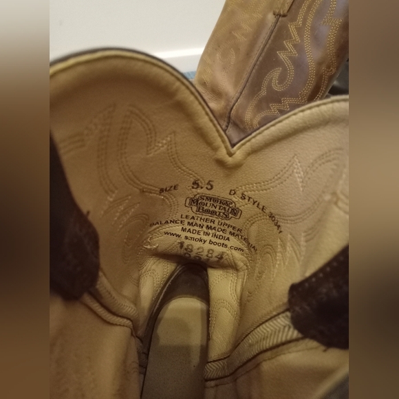 Cowboy leather boots size 5.5 - Picture 2 of 6